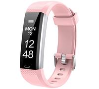 Runlio Fitness Tracker with Sleep Monitor, Activity Tracker with Step and Calories Counter, IP67 Waterproof Fitness Watch with Pedometer Stopwatch for Women Men, Pink