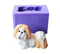 Runloo Adorable Dog Shih Tzu Dog Silicone Molds Puppy Chocolate Molds Soap Molds