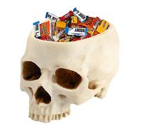 Runmeihe Halloween Candy Bowl Decorations, Horror Skulls Shaped Halloween Ornaments Holder, Skull Baubles Decor for Skull Planter Pot, Candy Holder