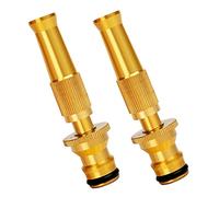 Runmeihe Solid Heavy-Duty Garden Hose Nozzle Brass Adjustable Hose Nozzle,High Pressure Adjustable Sprayer Hose Ends,for Car or Garden - Solid Brass Fittings