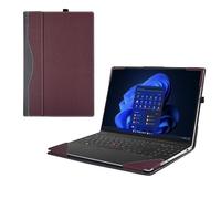 RUNMEIJIA Laptop Case Cover for Lenovo ThinkPad E16 Gen1/ Gen2/ Gen3 2023-2025 16 Inch [Do Check Model] Notebook Sleeve Computer Bag Protective PU Leather Shell (Wine Red)