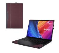RUNMEIJIA Laptop Cover Case for ASUS ProArt P16 (H7606) 16inch [not Compatible with Any Other Model] 2-in-1 PU Leather Detachable Notebook Sleeve (Wine red)