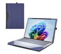 RUNMEIJIA Laptop Cover Case for Dell 14/14 Plus/Pro Max Series 14" Notebook PC (NOT Working with Other Dell Models). 2-in-1PU Leather Detachable Notebook Sleeve (Blue)
