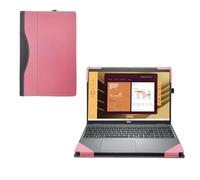 RUNMEIJIA Laptop Cover Case for Dell Latitude 5550/5540/5530/5520 2021~2024[not Compatible with Any Other Model].2-in-1 PU Leather Detachable Notebook Sleeve Computer Bag Protective (Pink)