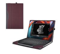 RUNMEIJIA Laptop Cover Case for Dell Precision 5490/5480 /5470 14inch [NOT Working with Other Dell Models] .2-in-1 PU Leather Detachable Notebook Sleeve (Wine red)