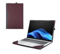 RUNMEIJIA Laptop Cover Case for HP OmniBook 5 14"[not Compatible with Any Other Model] 2-in-1 Detachable PU Leather Shell Notebook Sleeve Computer Bag Protective (Wine red)