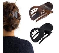 Runmi Hair Claw Clips Black Large Hair Clips Hair Accessories for Women and Girls (A)