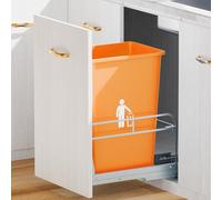 RUNMI Pull Out Trash Can Under Cabinet with Soft-Close Slides,Garbage Can Not Included,Heavy Duty Under Sink Trash Can Kit for Kitchen, Requires Minimum Cabinets Opening 12" W X 18" D