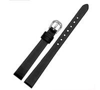 RUNMIND Genuine Leather Watchband,Womens Leather Replacement Bracelet,Quick Release Watch Band, Black Sk, 8 mm
