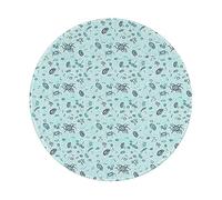 RUNMIND Round Mouse Pad,Microbiology,Non-Slip Rubber Base Small Mousepad,waterproof Mouse Mat 8 Inches