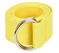 RUNMIND Unisex Canvas Belt,D Ring Buckle Dress Waist Band,Casual Adjustable Canvas Belt, Yellow, 130cm