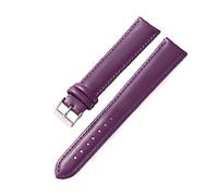 RUNMIND Vintage Leather Watch Band,Genuine Leather Watch Straps With Stainless Buckle,Quick Release Watch Band, Purple-silver, 16 mm