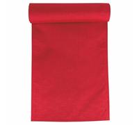 Runner 33 x 180 cm Stain Resistant Linen Effect, Red, Solid Siibilla