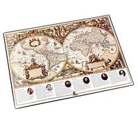 Runner 45349 Map Desk Mats World Antique, 40 x 53 cm