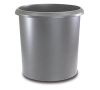 Runner Allrounder Recycle bin, Round, Rubbish with Handle, Sturdy Plastic, 18 L 18 Liter Grey