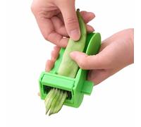 Runner Bean Slicer and Stringer UK,Mini Runner Bean Cutter, and Stringer for Vegetable, Multi-Functional Pepper Green Bean Slicer (Green)
