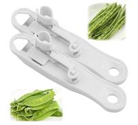 Runner Bean Slicer & Stringer Pro - Ultimate Green Bean C/utter,Shredder,Peeler & Vegetable Slicer Tool,Kitchen Gadgets,Accessories & Tools for Home & Restaurant Use,Kitchen Accessories (2-Pack,White)