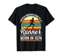 Runner Born in 1974 50th Birthday Running 50 Year Old Bday T-Shirt