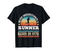 Runner born in 1978 50th Birthday Running Gifts Dad T-Shirt