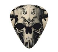 Runner Bull Skull Multifaceted Guitar Pick - Clear Sound, And Durability For Individualized Music Experiences.