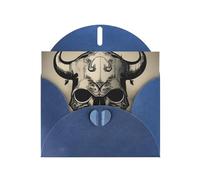 Runner Bull Skull Print Blank Cards and Envelopes 5" x 6" for Wedding Birthday Invitations and All Occasions