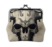 Runner Bull Skull Print Lightweight Women Coin Purse Exquisite Waterproof Small Pouch for Coins Cards