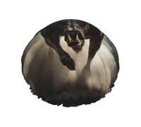 Runner Bull Skull Print Shower Cap For Women,Reusable Bath Cap,Breathable Shower Caps,Bathing Shower Caps With Adjustable