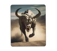 Runner Bull Skull Print Small Desk Pad,Rubber Base with Precision Stitched Edges,Perfect for Office,Gaming