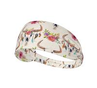 Runner Bull Skull Printing One-Pack Comfortable Elastic Exercise Headband Athletic Band 4.3 * 13.4in Soft And Breathable â€‹