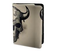Runner Bull Skull Printing Passport Holder For Travel Must Have,Passport Cover Case For Travel Accessories For Women Men, Black, One Size