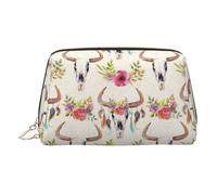 Runner Bull Skull Toiletry Pouch, Travel-Friendly Makeup Organizer for Makeup Brushes, Lipsticks