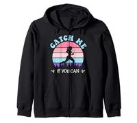 Runner CATCH ME IF YOU CAN Jogging Funny Running Zip Hoodie