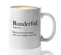 Runner Coffee Mug 11oz White - Runderful Definition - Runner Running Marathon Running Buddy Cross Country Trail Running