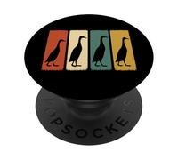 Runner Duck Retro Indian Runners Duck Lover Poultry Farmer PopSockets Adhesive PopGrip