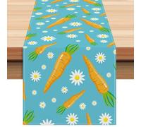 Runner for Table | Easter Carrot Print,Easter Carrot Tablecloth | for Homes Residences Cafes Holiday Farmhouse Kitchen Wedding Party