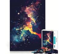 Runner Galaxy Silhouette Jigsaw Puzzles for Teenagers 1000 Piece Mind Challenge Toy Relaxing Fun Precise Cut Festive Gift (50x75cm)
