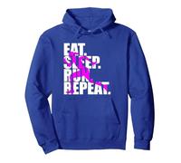 Runner Girl Apparel Running Women Eat Sleep Run Repeat Pullover Hoodie, Adult Unisex, Royal Blue, Small