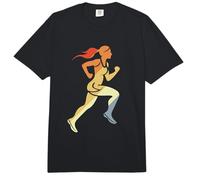 Runner Girl Retro Style Jogger Running Path Comfort Colors Adult Heavyweight T-Shirt