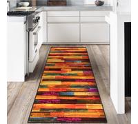 Runner Hallway 60 x 200 cm Washable Rug Short Pile Rug Bedroom Kitchen Rug with Rubber Back Runner Non-Slip for Hallway Entryway Laundry Next