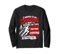 Runner I Wanted to GO Jogging BUT Funny Running Long Sleeve T-Shirt