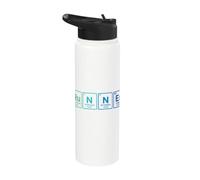Runner Periodic Table Chemical Elements Nerdy Running Lover Stainless Steel Insulated Water Bottle