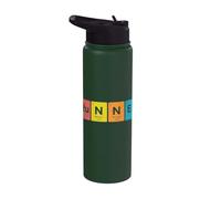 Runner Periodic Table Chemistry Humor Science Jogging Stainless Steel Insulated Water Bottle