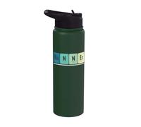 Runner Periodic Table Chemistry Science Running Design Stainless Steel Insulated Water Bottle