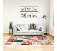 Runner Rug 120x180cm Cream Polyester Velvet Low Pile PVC Anti-Slip Washable Soft