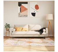 Runner Rug 160x230cm Cream Polyester Low Pile PVC Non-Slip Washable Hallway Door