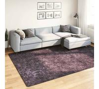 Runner Rug 190x300cm Anthracite Polyester PVC Non-Slip Machine Washable Low Pile