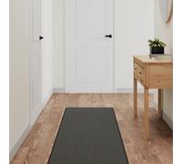 Runner Rug 50x200cm Anthracite Sisal Look Polypropylene 5mm Washable Hallway Mat