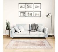 Runner Rug 80x150cm Beige Polyester PVC Non-Slip Machine Washable Low Pile Soft