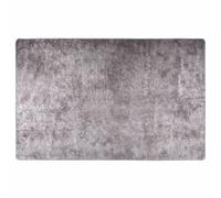 Runner Rug 80x150cm Grey Polyester Velvet with PVC Non-Slip Backing Machine wash