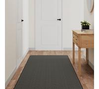Runner rug Anthracite 80x250 cm polypropylene blend, sisal look machine washable